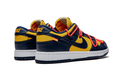 NIKE X OFF WHITE DUNK LOW UNIVERSITY GOLD / NAVY