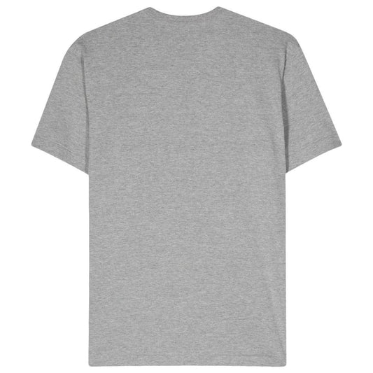 COMME DES GARÇONS PLAY DOUBLE HEART EMBLEM T-SHIRT GREY