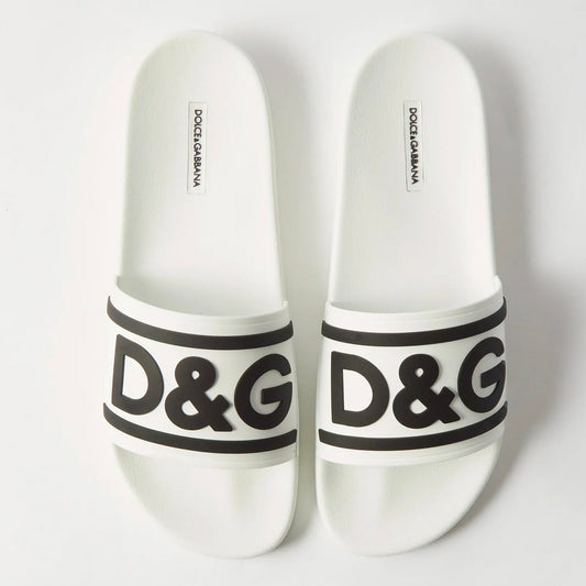 Dolce & Gabbana White Logo Sliders
