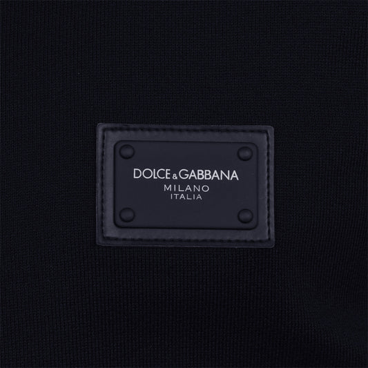 Dolce & Gabbana Rubber Plaque Zip Hoodie