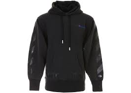 OFF WHITE X CHAMPION HOODIE BLACK
