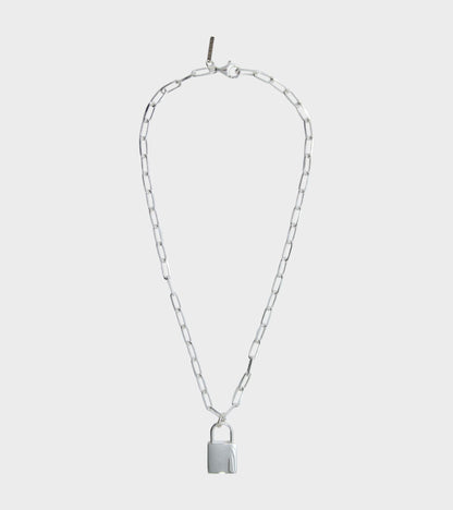 Padlock Necklace Silver