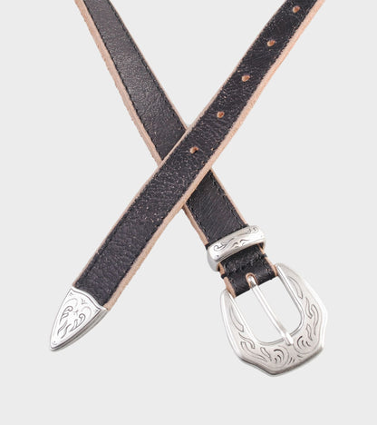 M2438 Cracked Belt Black
