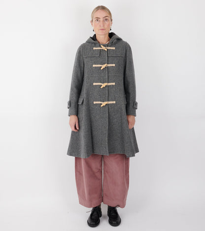 Hooded Wool Coat Grey