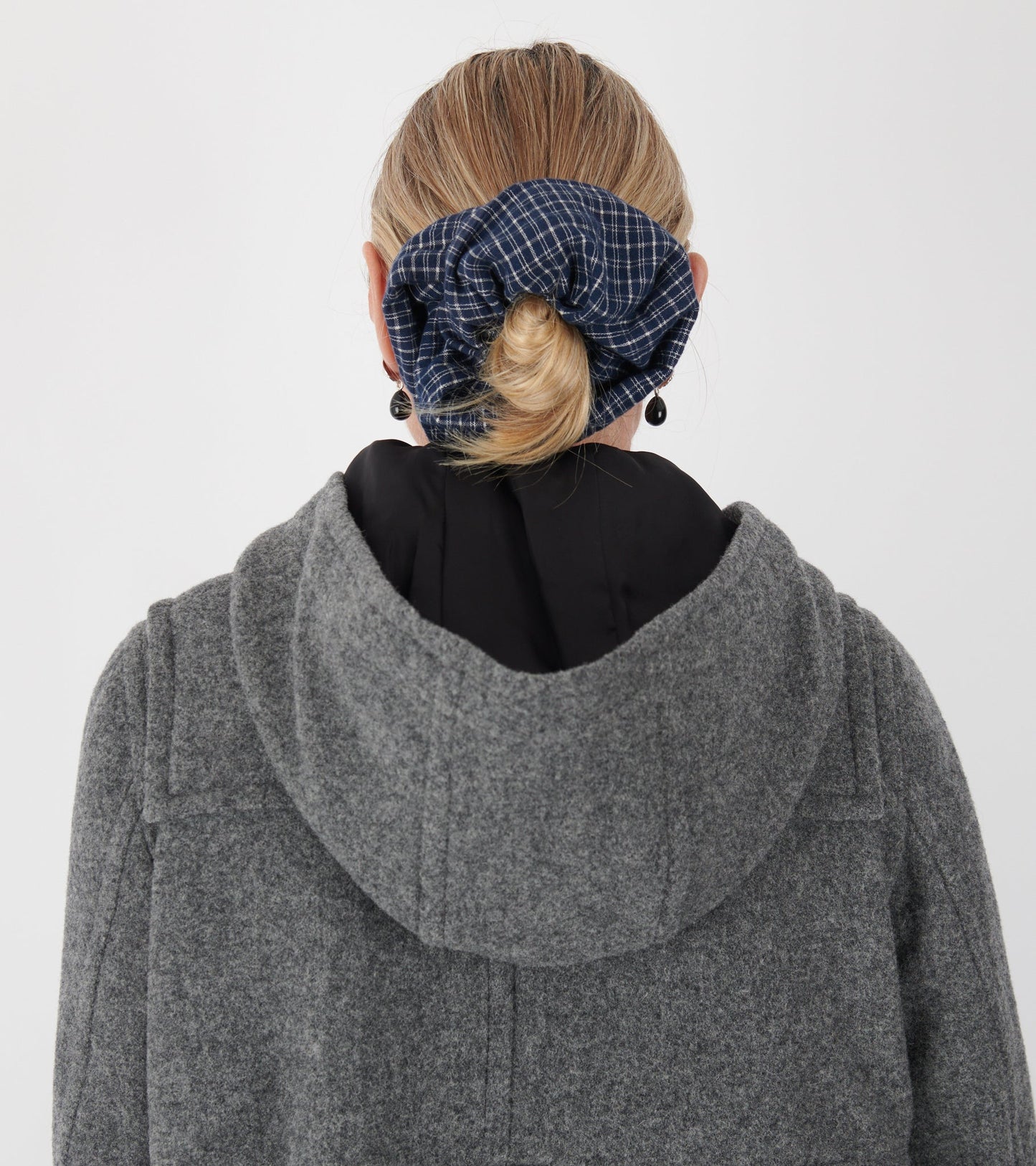 Hooded Wool Coat Grey