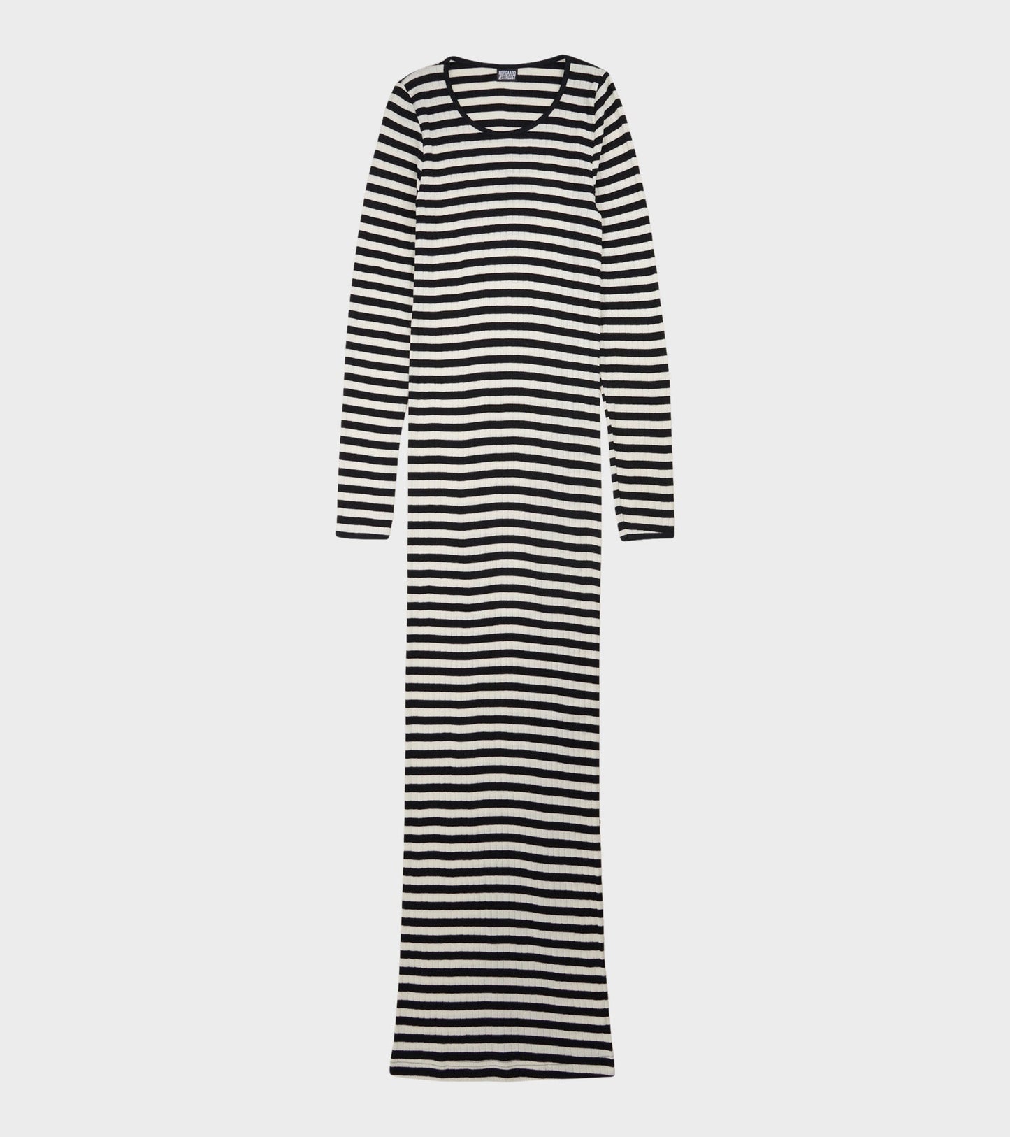 101 Long John Rib Dress Black/Ecru