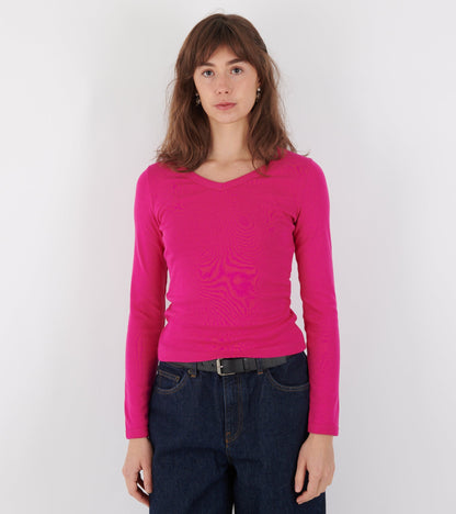 Jill Longsleeve Fuchsia
