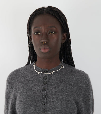 Petite Lago Onxy Necklace Silver