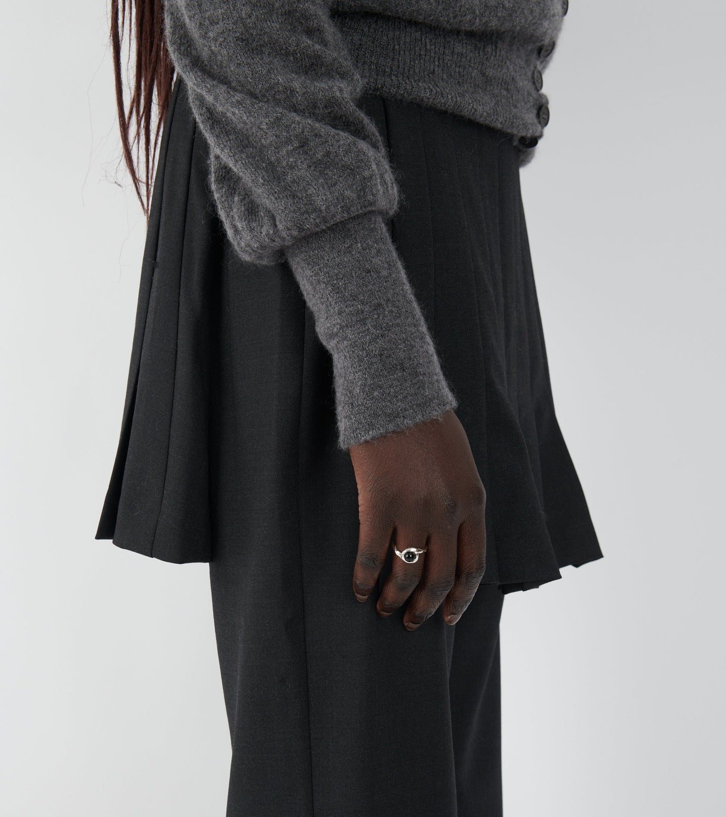 Petite Lago Onyx Ring Silver