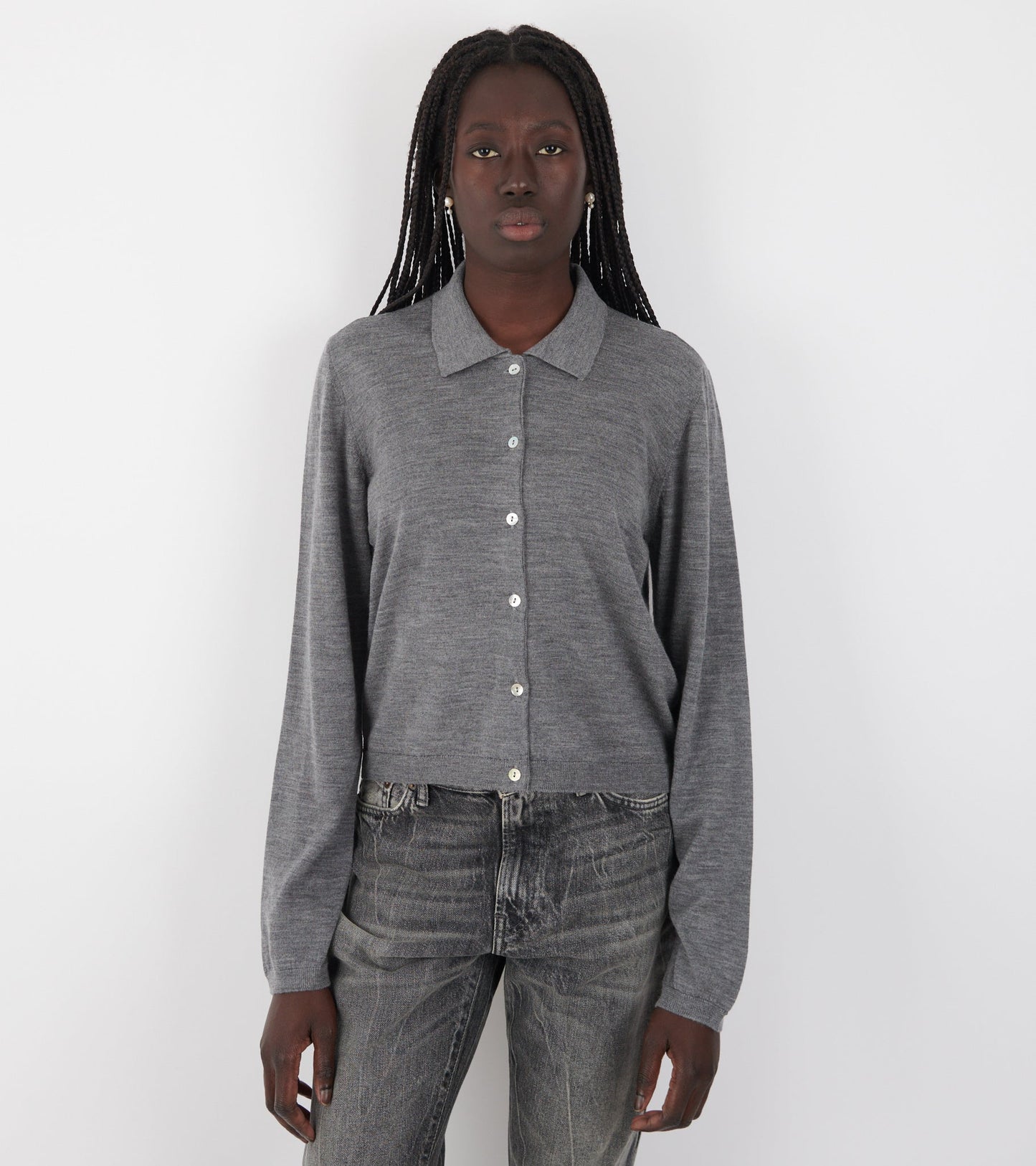 Amethyst Cardigan Grey Melange