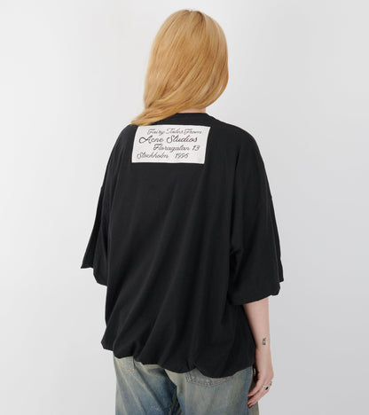 Gathered Logo T-shirt Black
