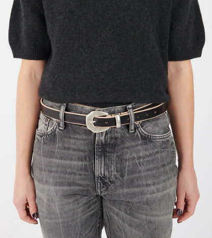 M2438 Cracked Belt Black