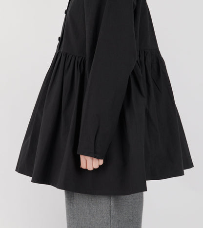 Japanese Cotton Penny Top Black