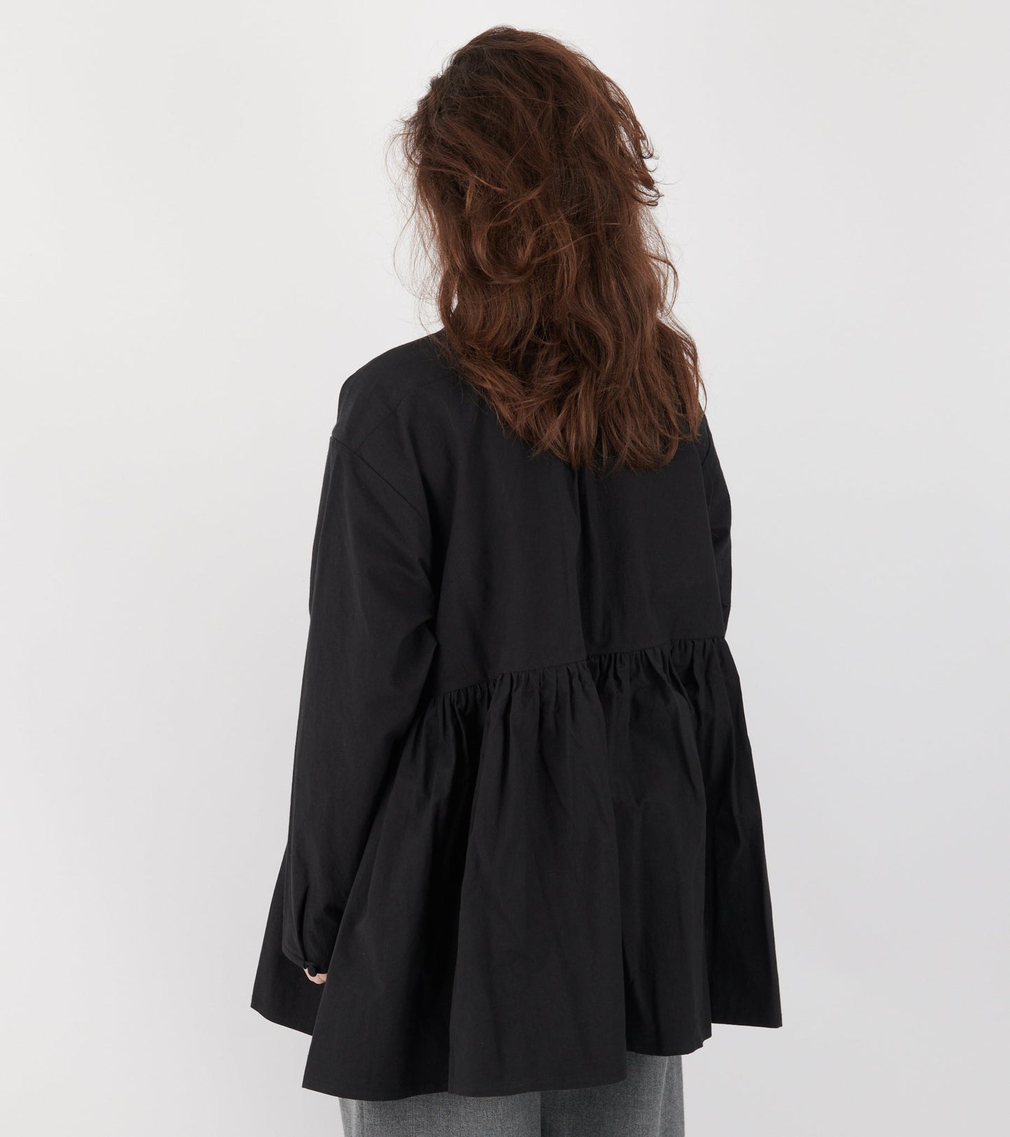 Japanese Cotton Penny Top Black