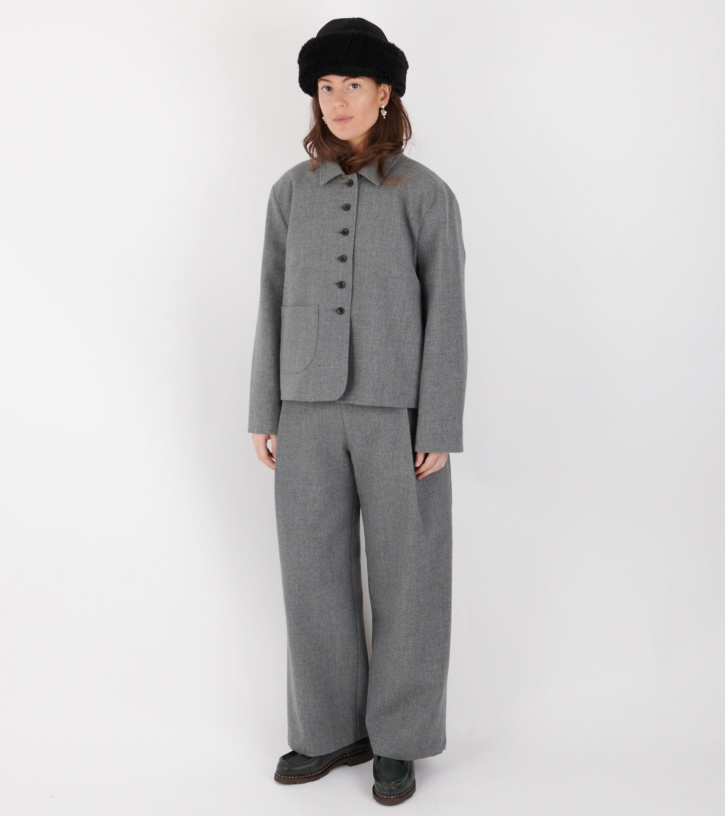 British Wool Georgia Trouser Light Grey