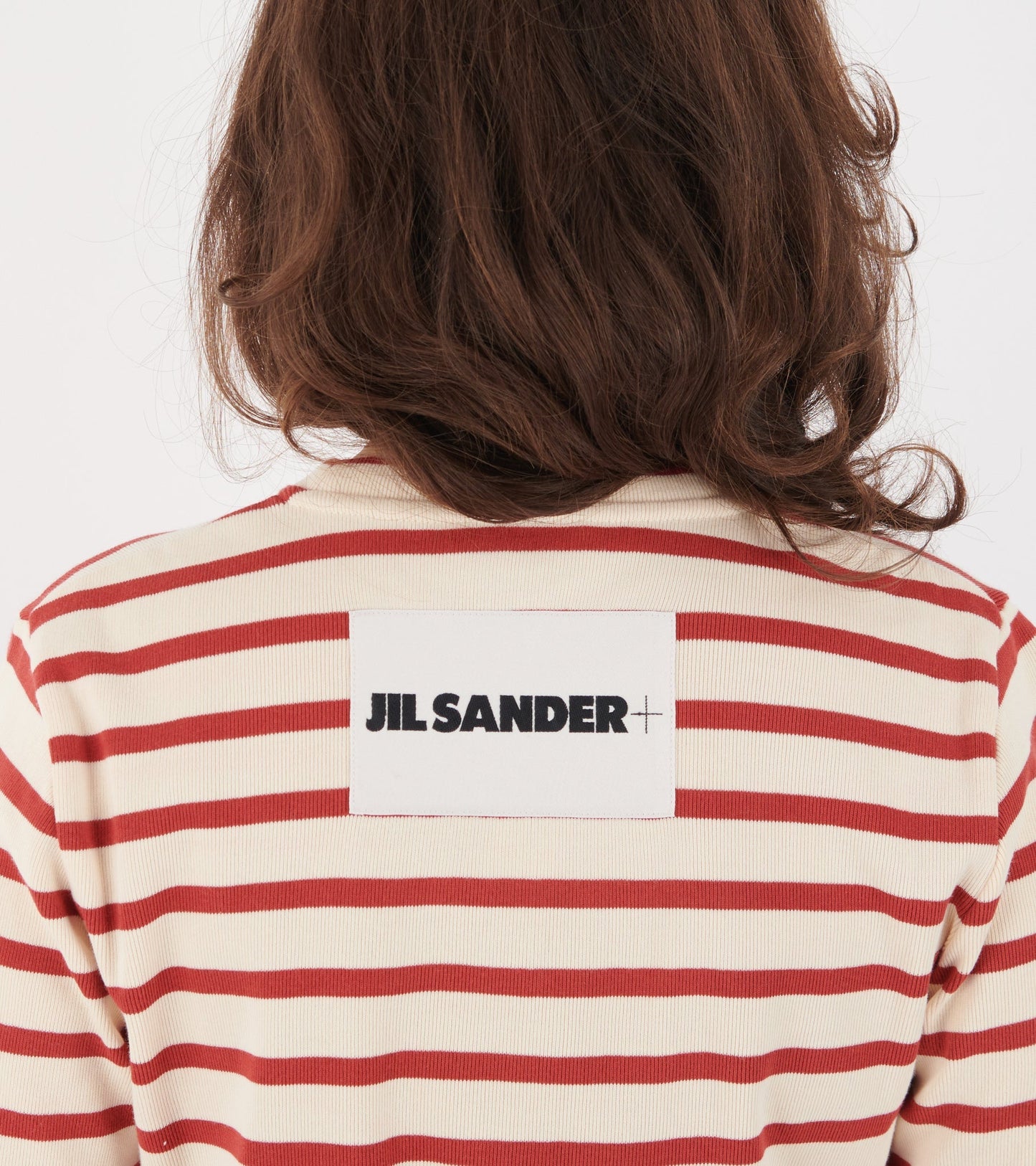 Ribbed Cotton Jersey Stripe L/S T-shirt Salty Red