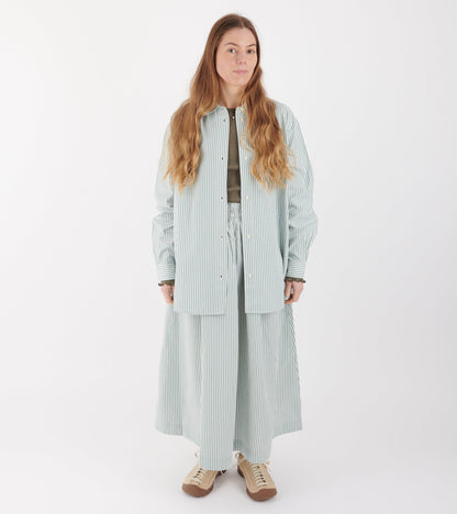 Dagny Skirt White/Aqua Stripe