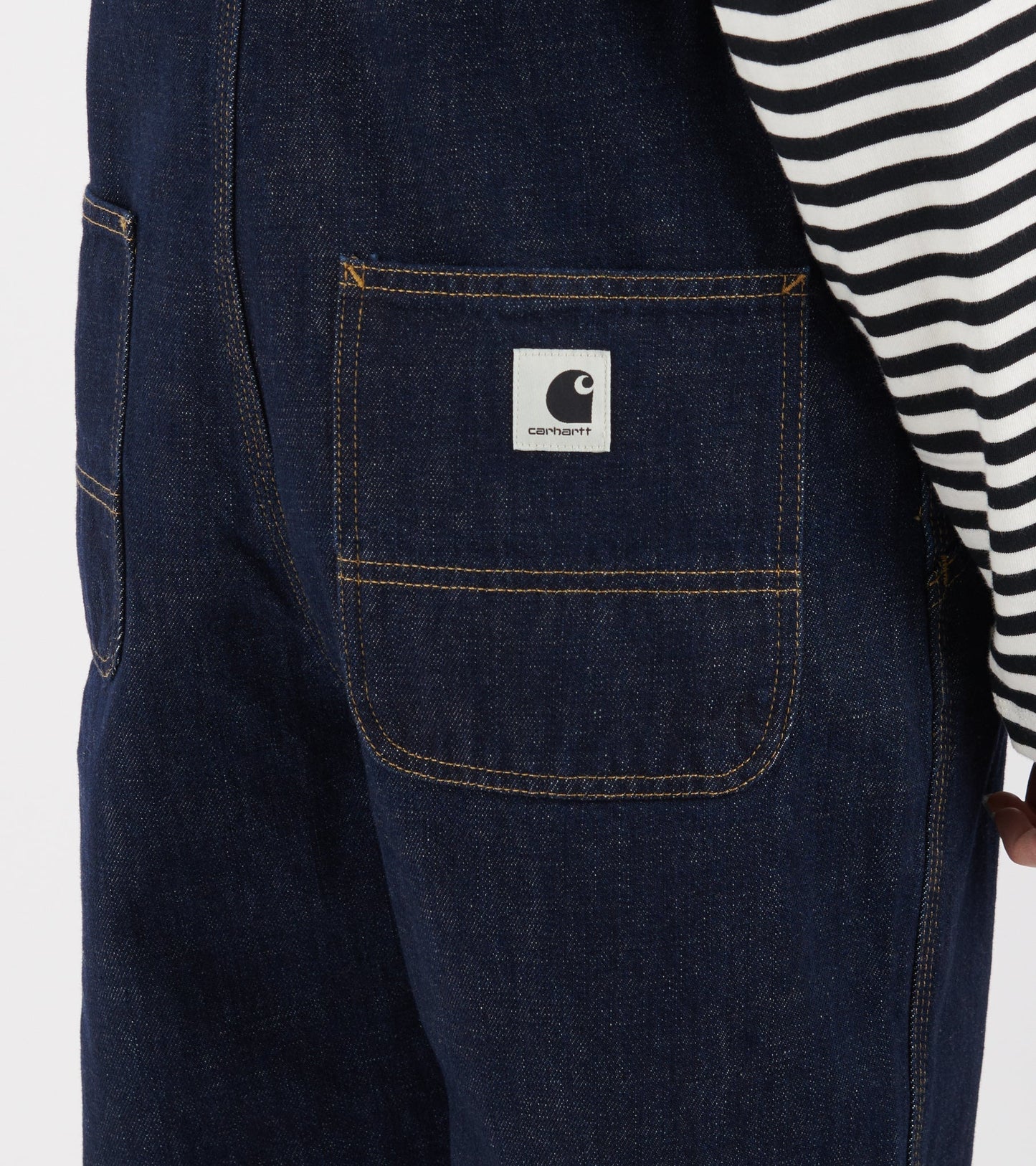 W Bib Overall Straight Blue Rinsed