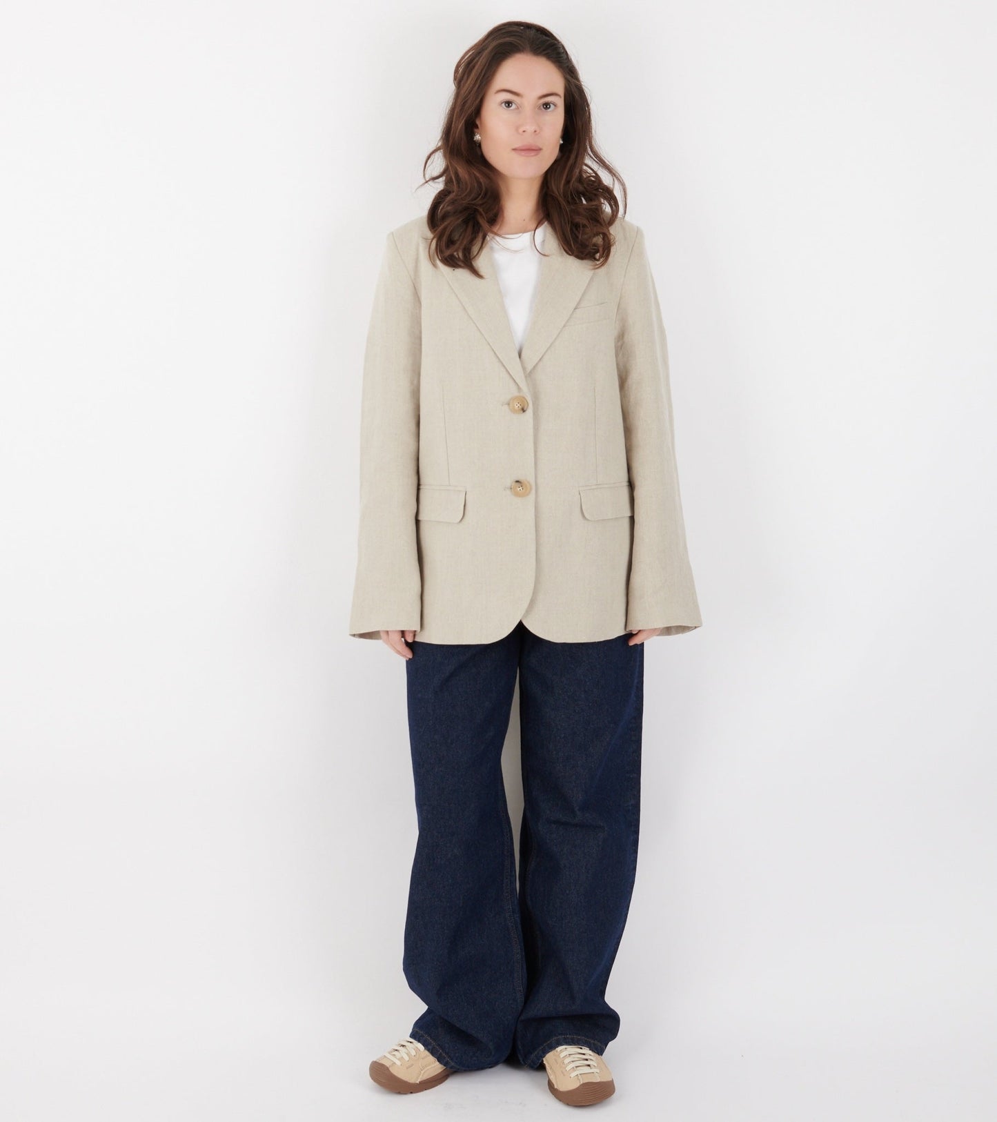 Linen Straight Blazer Nature