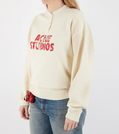 Fleece Logo Sweatshirt Off-white