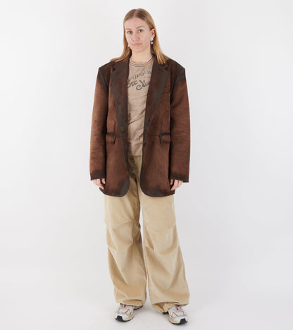 Suede Jacket Cognac Brown