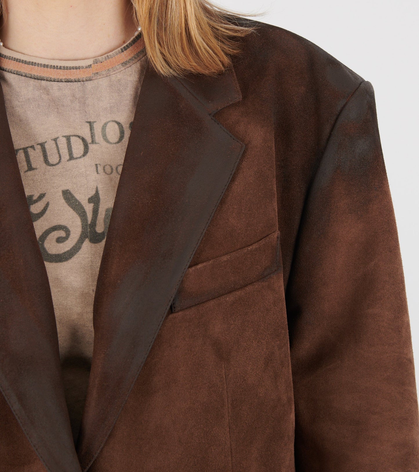 Suede Jacket Cognac Brown