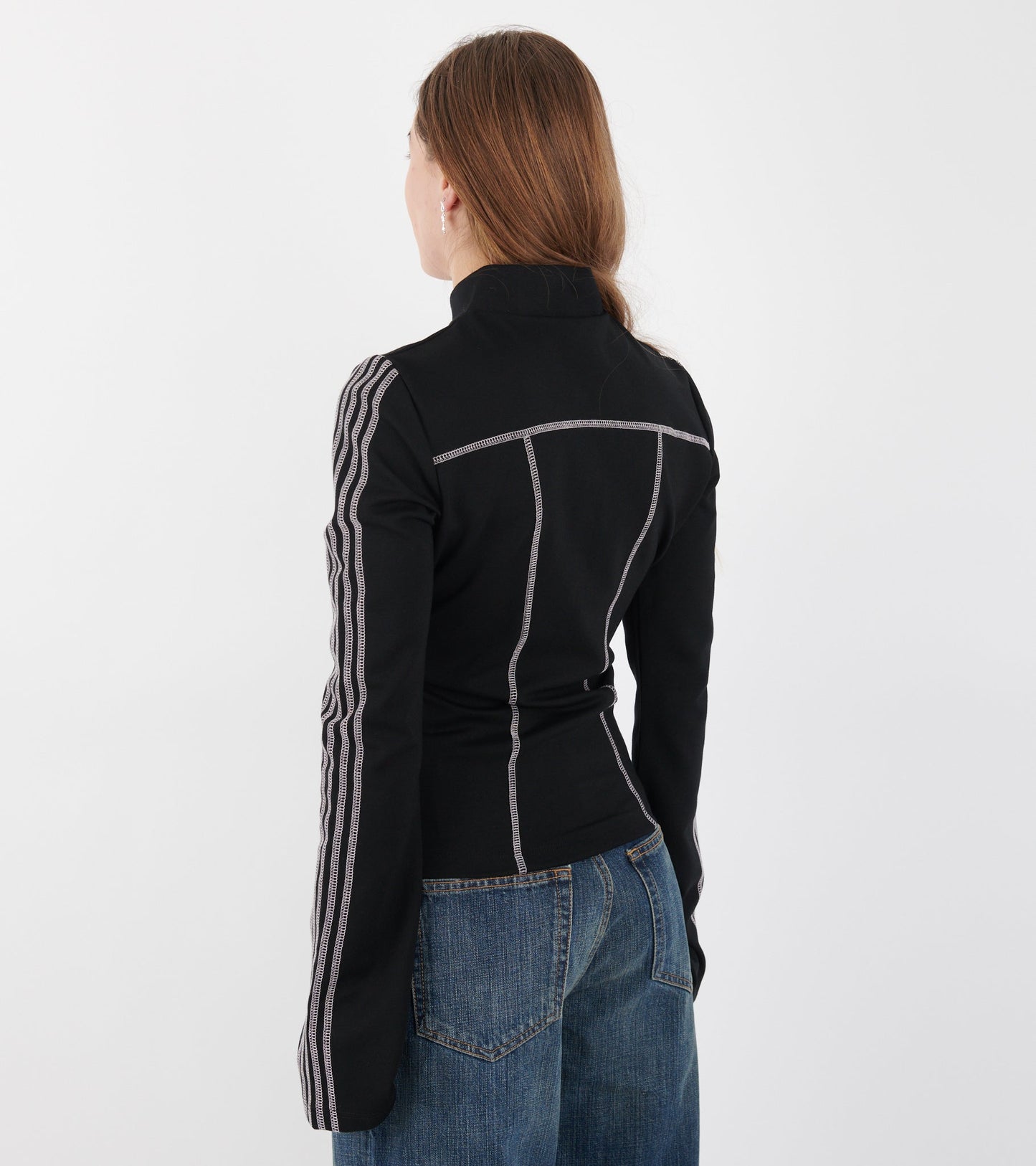 Zoe Track Blouse Black