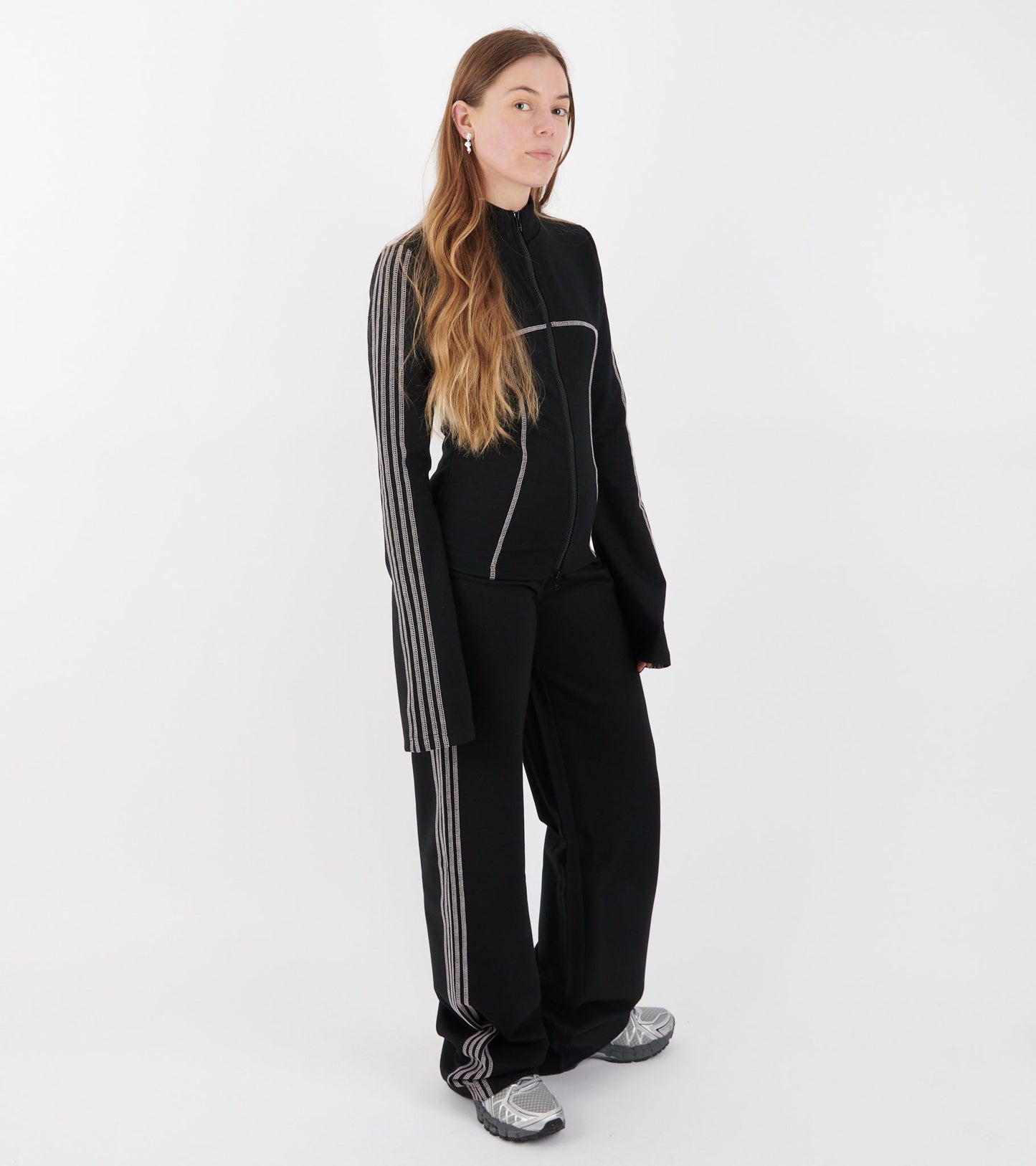 Zoe Track Blouse Black