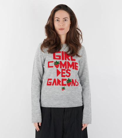 Strawberry Logo Knit Grey
