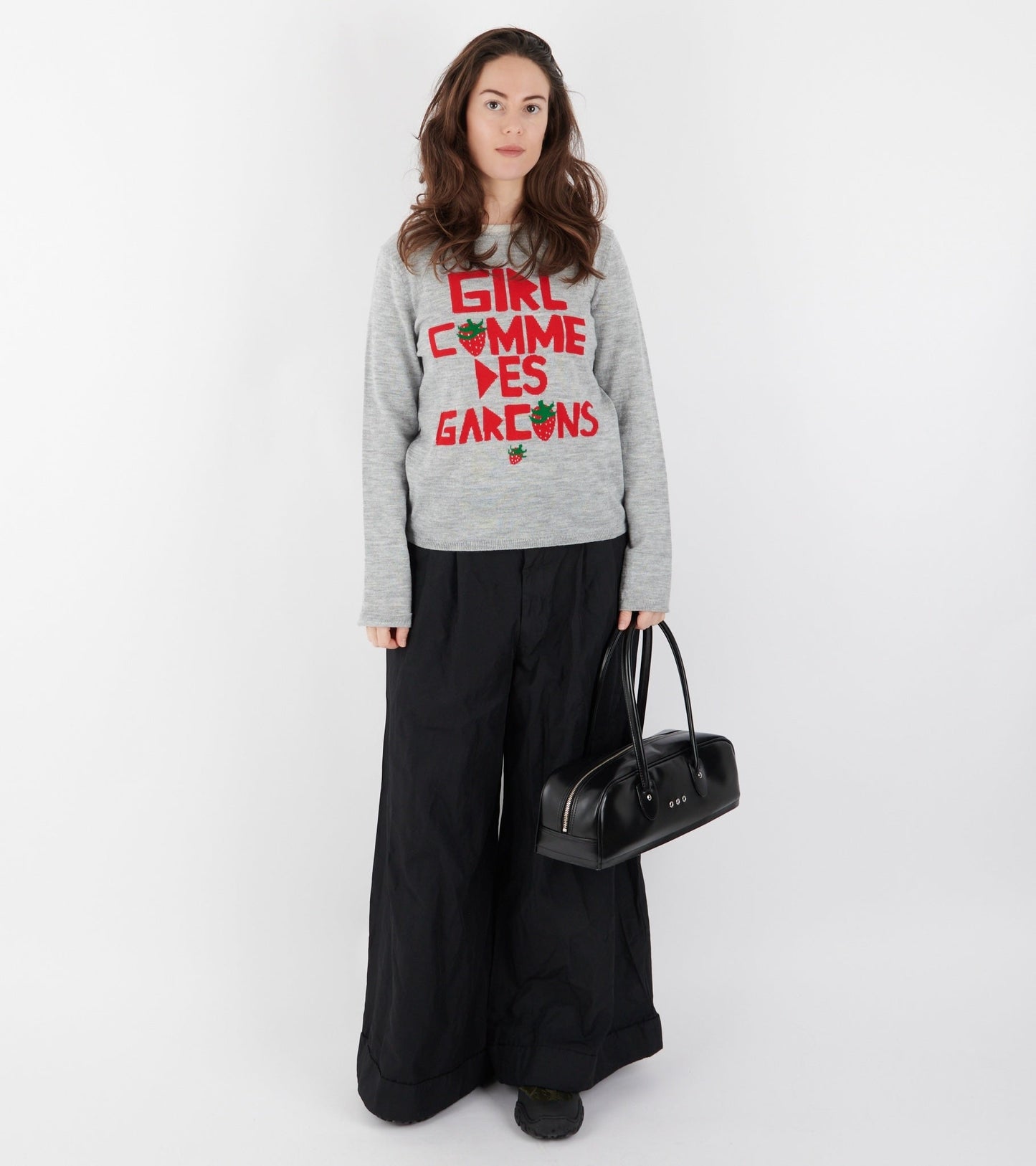 Strawberry Logo Knit Grey