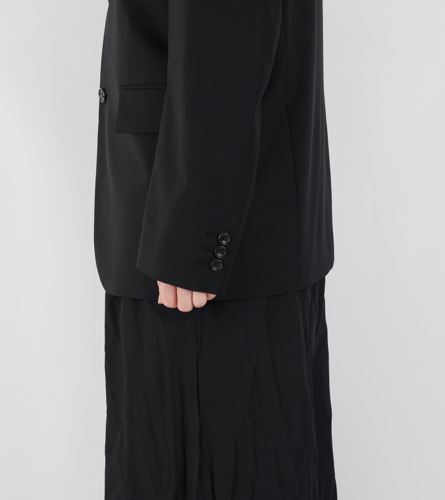 Round Collar Jacket Black