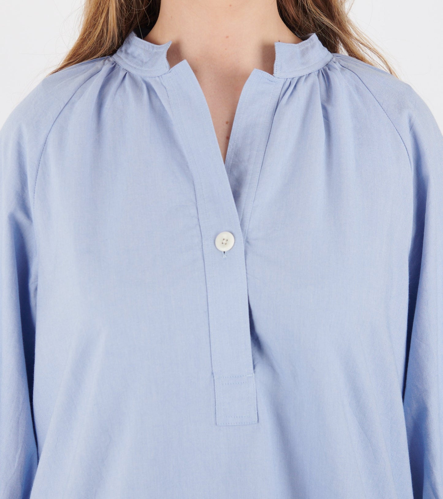 Catrin Cotton Oxford Easy Shirt Chambrey