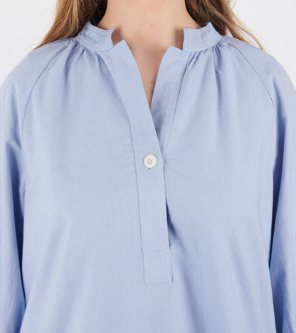 Catrin Cotton Oxford Easy Shirt Chambrey