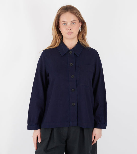 Baya Cotton Twill Shirt Indigo