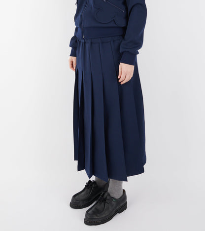 Pleated Skirt Dark Blue