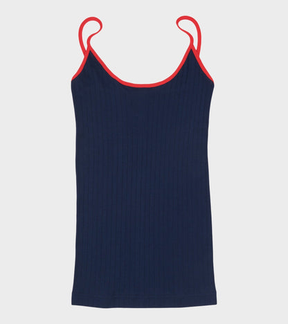101 Strap Top Kontrast Marine/Red