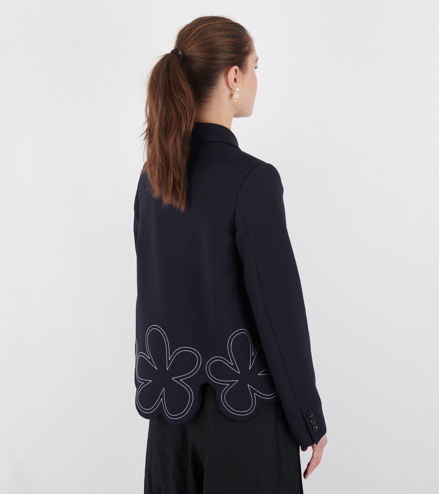 Flower Blazer Navy