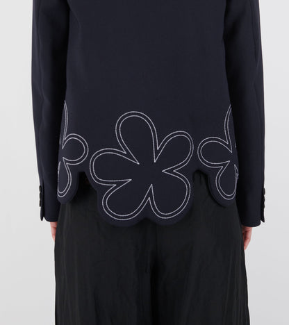 Flower Blazer Navy