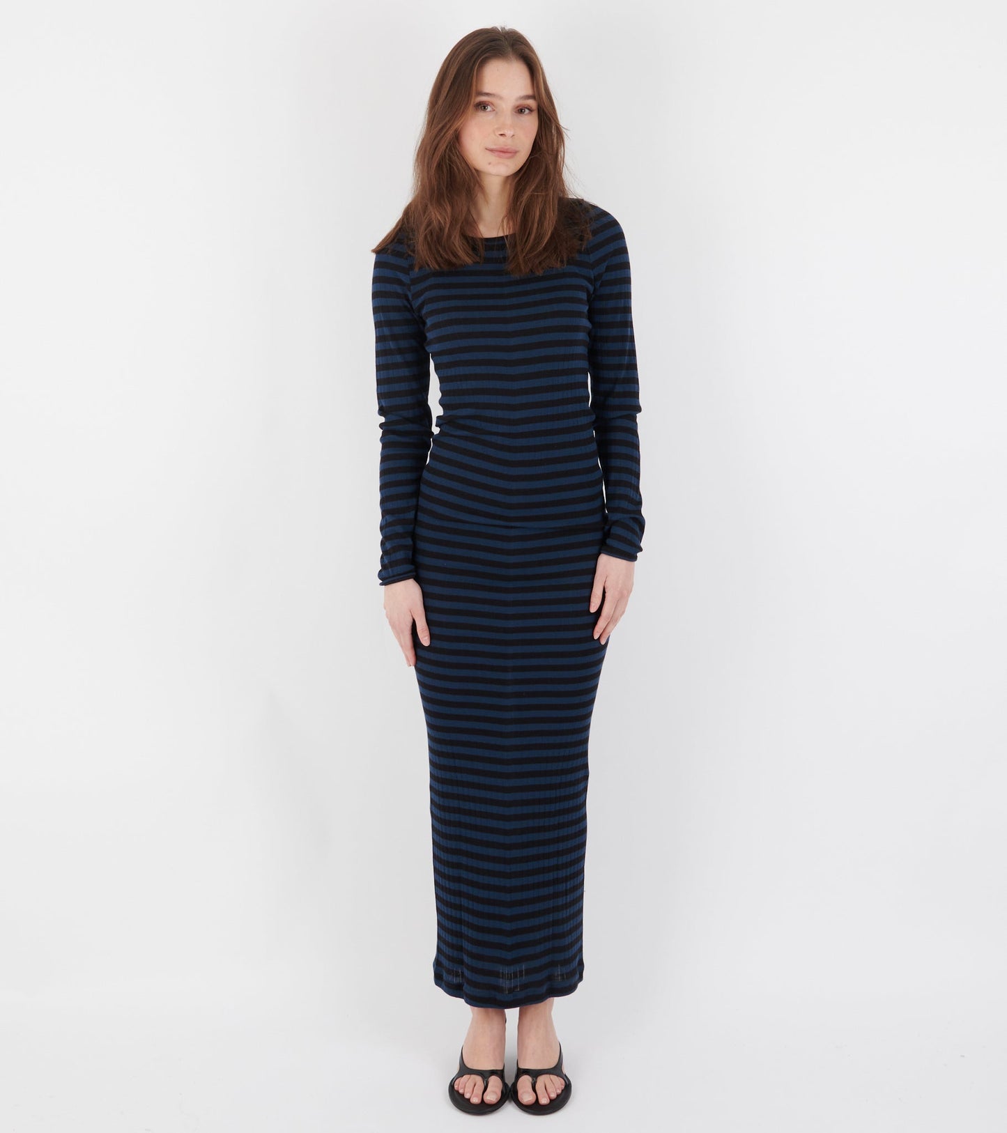 101 Long John Rib Dress Marine/Black