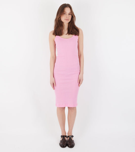 101 Strap Rib Mini Dress Light Pink