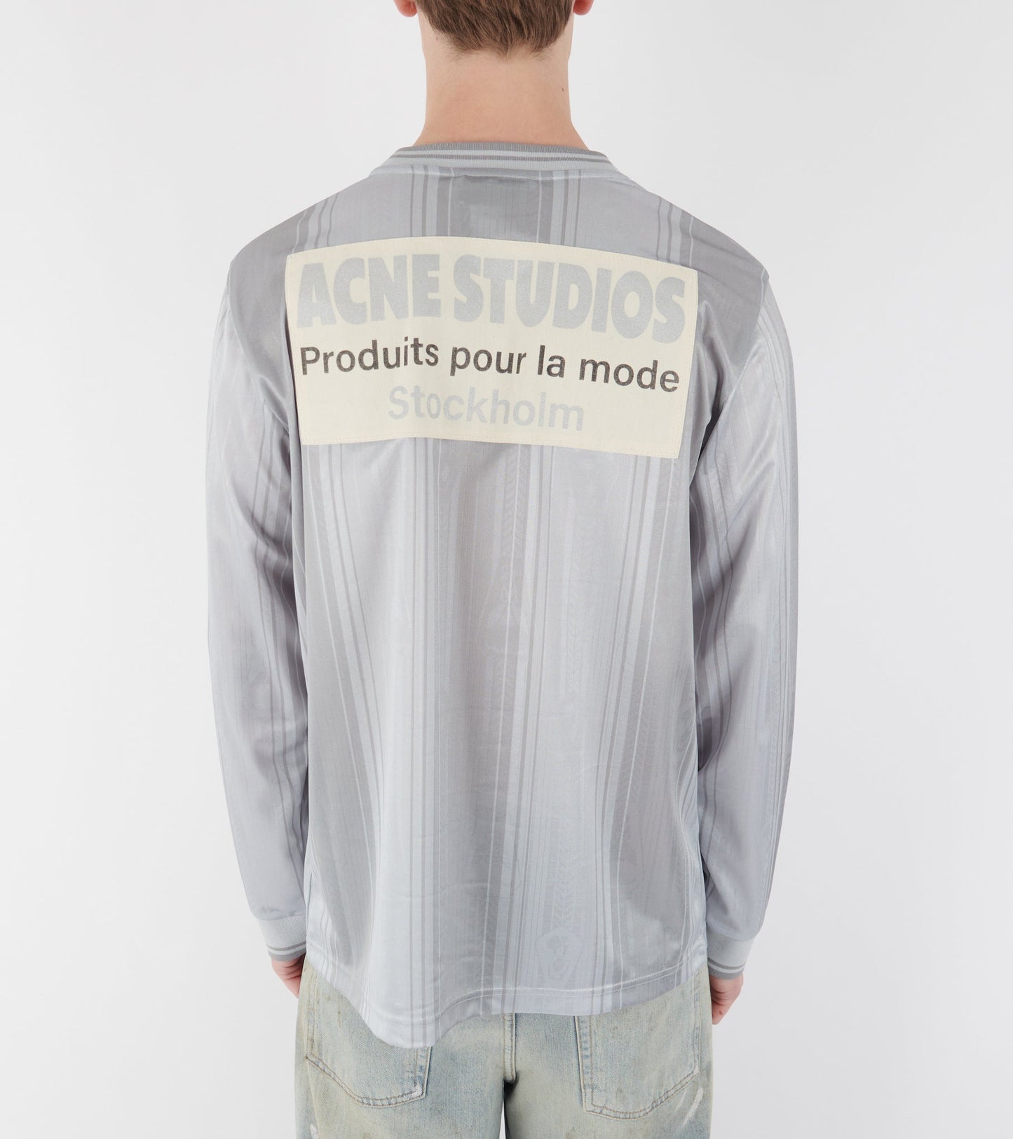 Logo Sports Jersey Top Grey