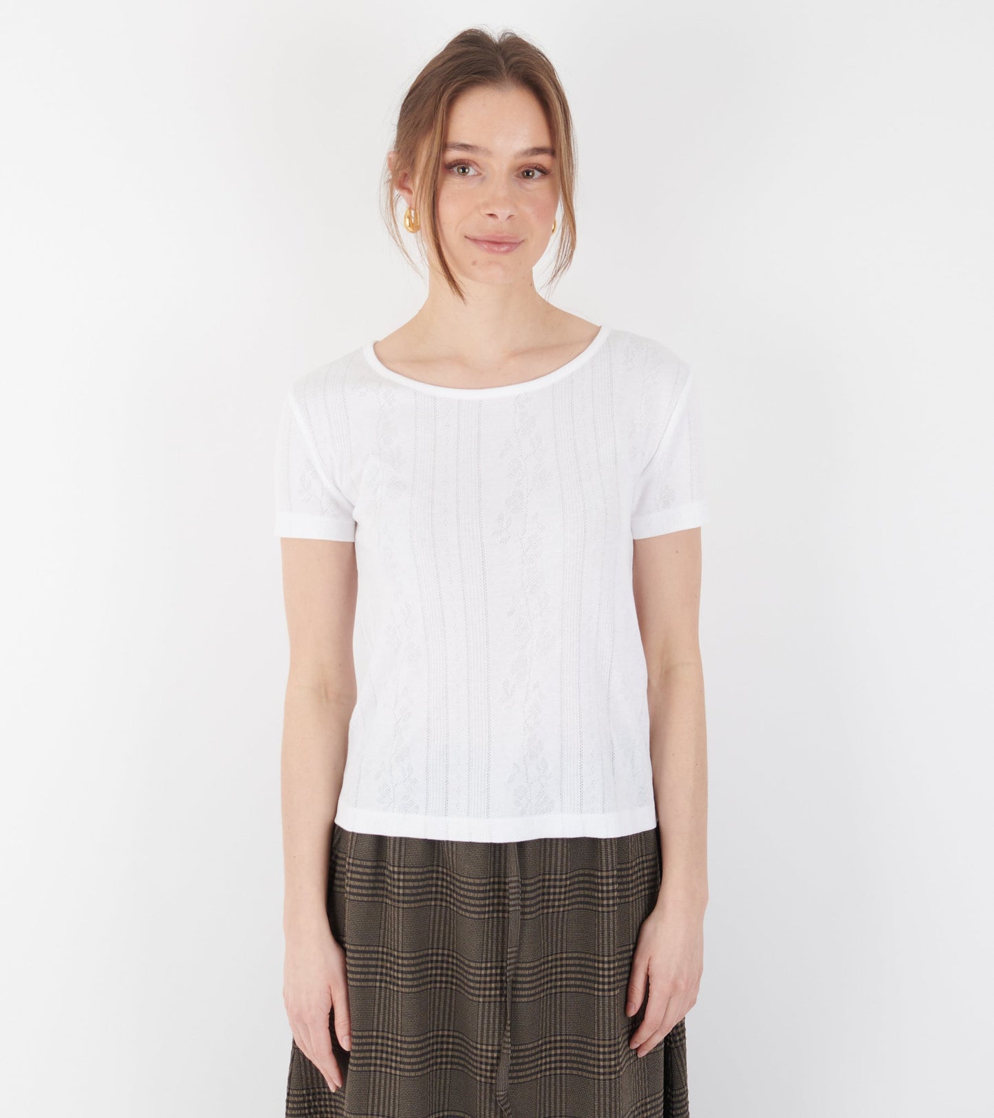 Anna Cap Sleeve Tee Optic White