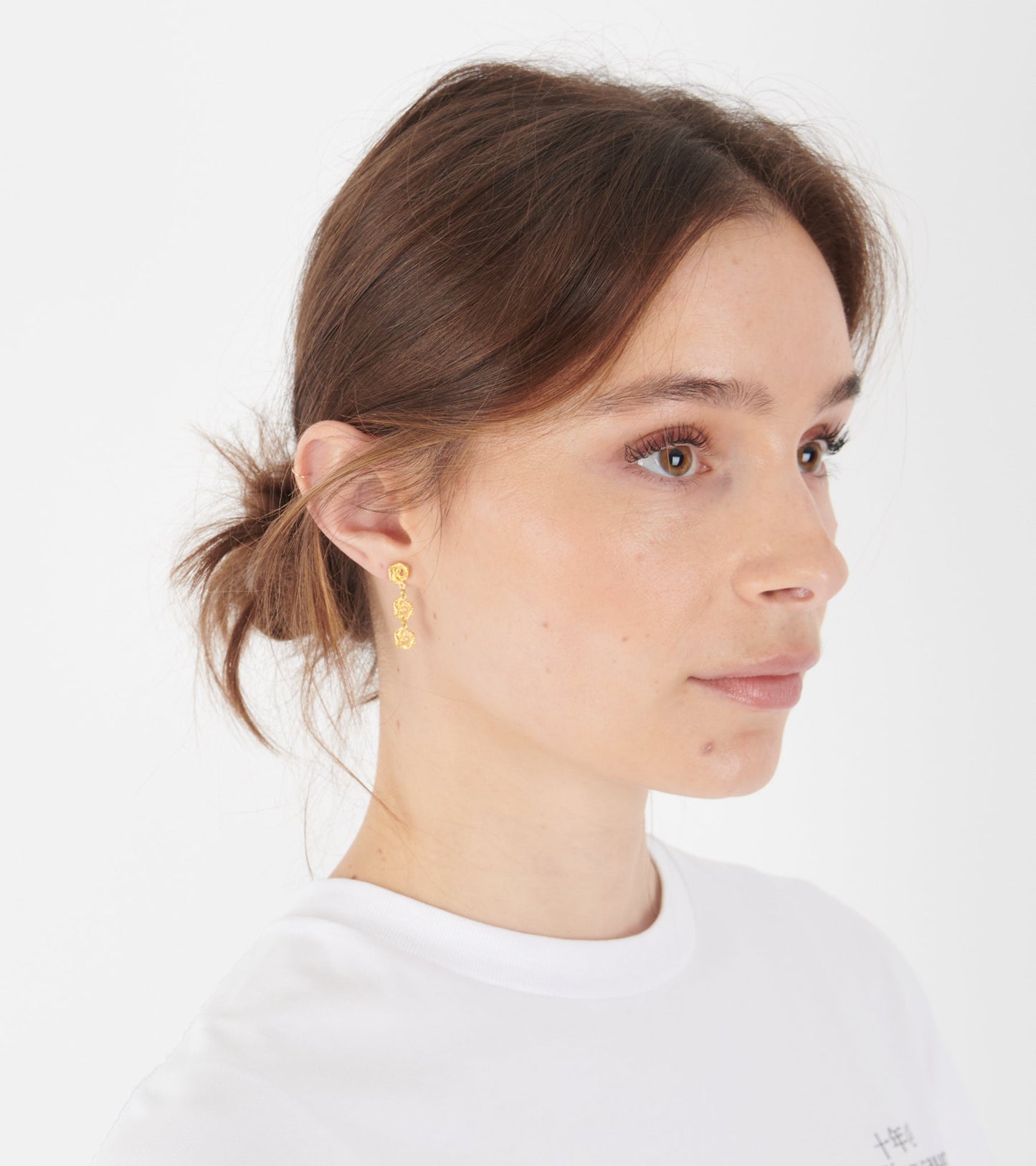 Triplet Sun Earrings Gold