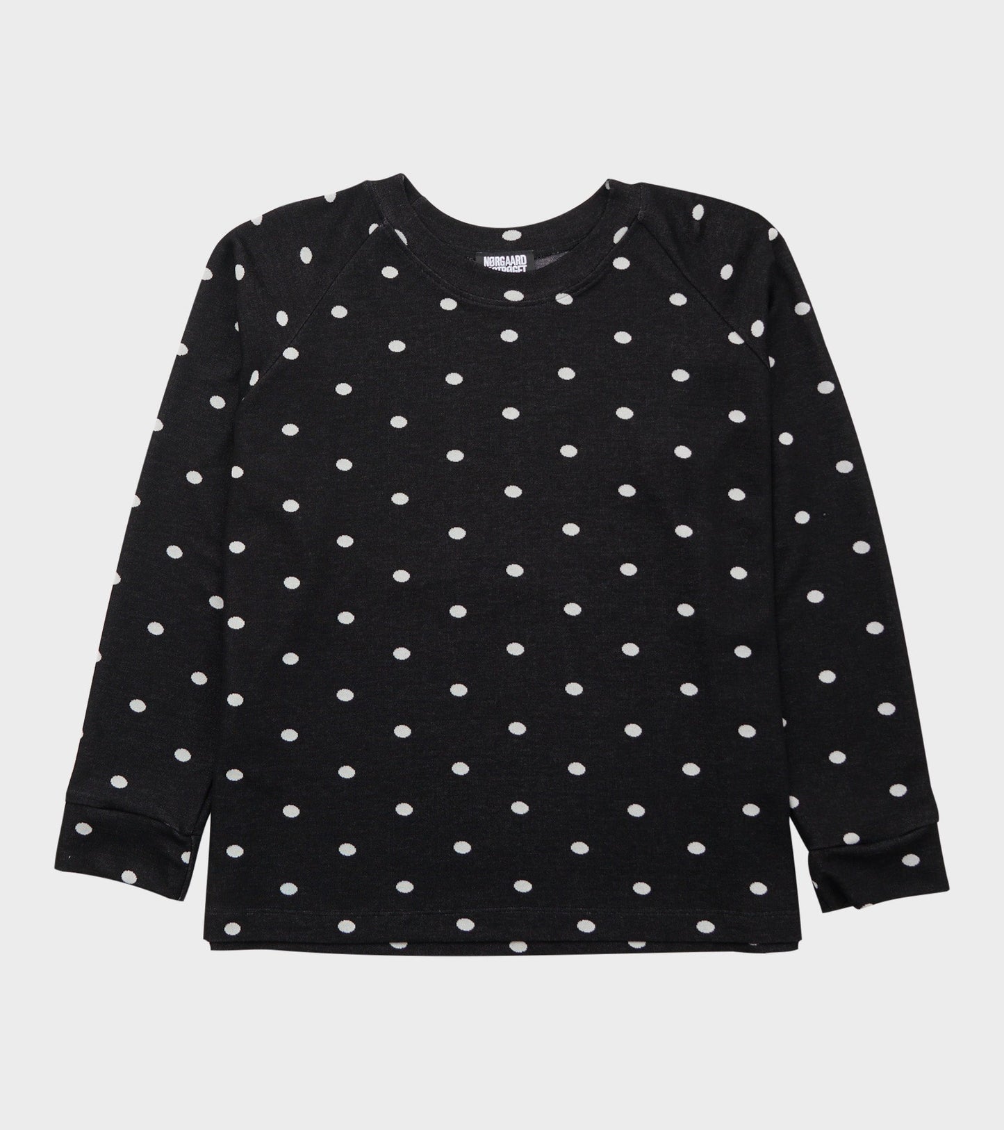 Jaquard Dot Sweat Black/Ecru