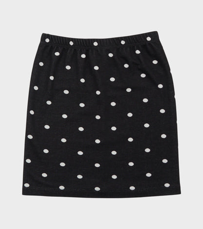 Jaquard Dot Skirt Black/Ecru