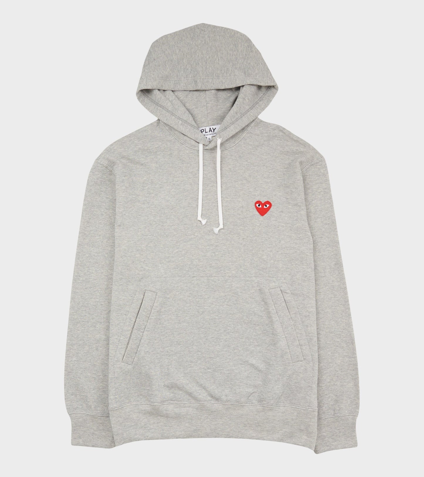 U Red Heart Hoodie Grey