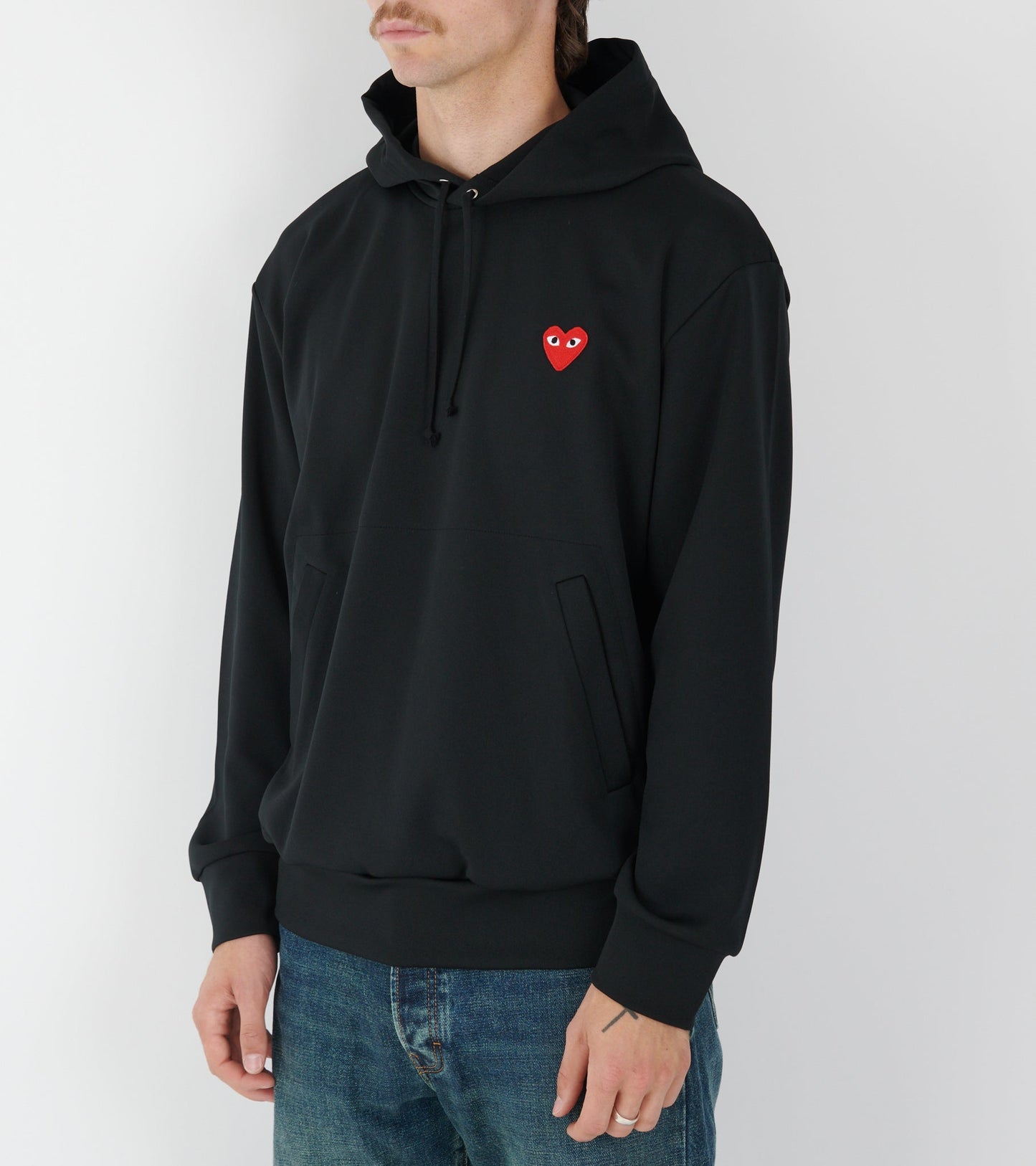 U Red Heart Hoodie Black