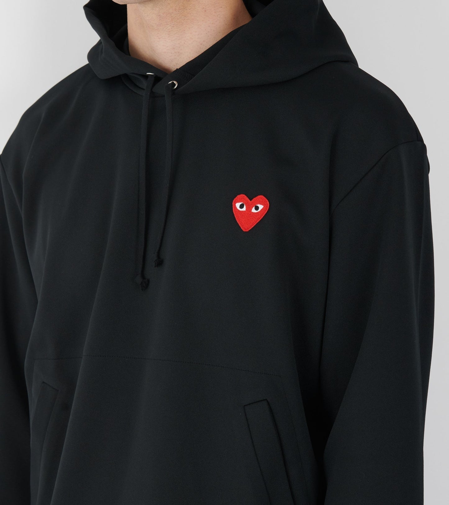 U Red Heart Hoodie Black