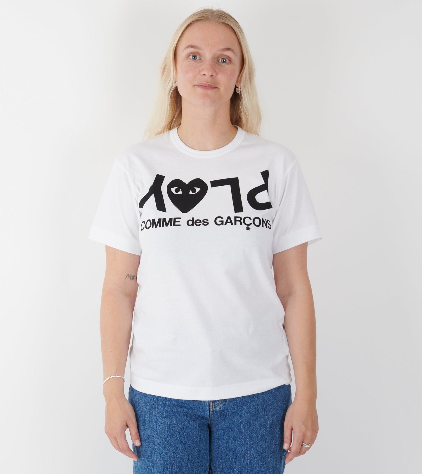 U Logo Print T-shirt White
