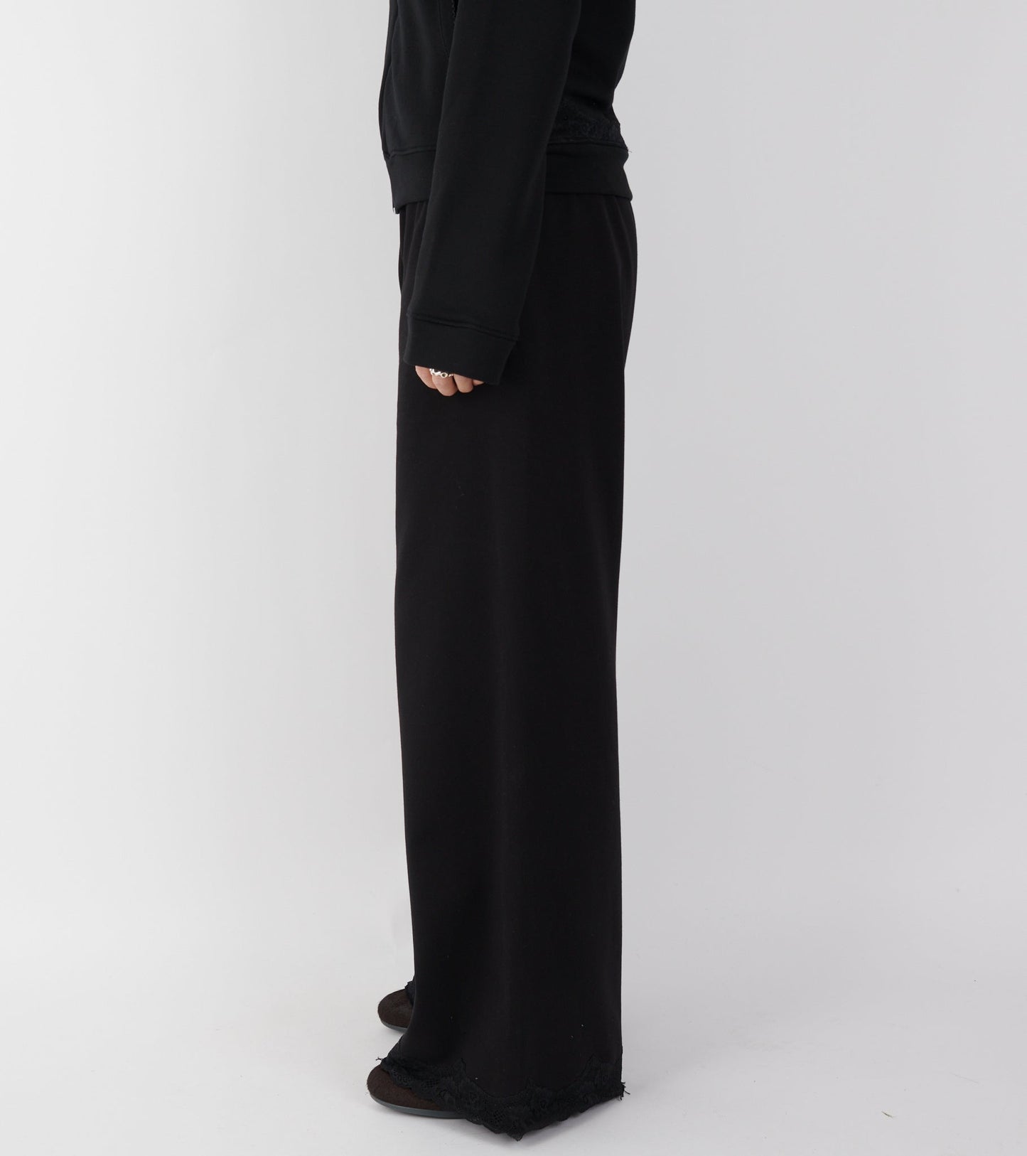 Lace Sweatpants Black